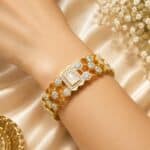 Royal Honeycomb Statement Bracelet