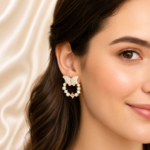 Pearl Kissed light pink Butterfly Hoops