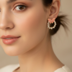 Pearl Kiss Pink Butterfly Earrings