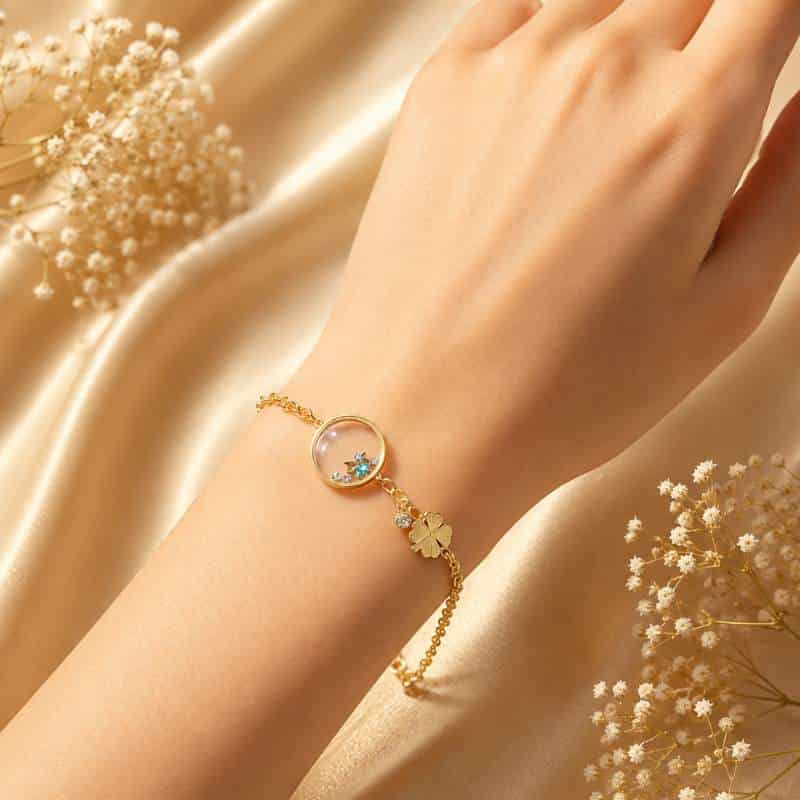 21 Celestial Clover Charm Bracelet - Image 1