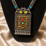 “Navrang Shilp” Oxidised Necklace Set - Image 2