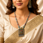 “Navrang Shilp” Oxidised Necklace Set