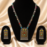 “Navrang Shilp” Oxidised Necklace Set - Image 3