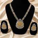 Antique Silver Filigree Medallion Necklace - Image 3