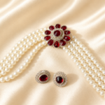 Ruby Pearl Choker Necklace - Image 3