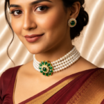 Green Pearl Choker Necklace