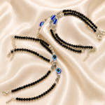 Evil Eye Black Bead Anklet - Image 3