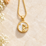 Luna Charm Gold Necklace - Image 3