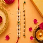 Emerald Pearl Royale Rakhi & Lumba Set