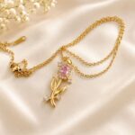 Blush Rose Bloom Pendant - Image 3