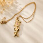 Blush Rose Bloom Pendant - Image 2