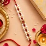 Ruby Pearl Royale Rakhi - Image 2