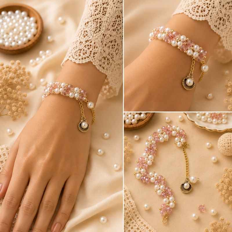 25 Blush Pearl Charm Bracelet - Image 1