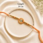 Peach Crystal Elegance Rakhi - Image 4