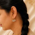 Moonstone Charm Hoop Earrings