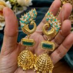 Kashmiri Peacock Jhumka Earrings