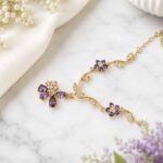 Lavender Bloom Crystal Pendant Necklace - Image 2