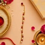 Ruby Pearl Royale Rakhi & Lumba Set - Image 2