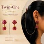 Gulnaar 2-in-1 Kan Chain Jhumka Earrings