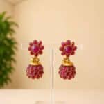 Gulnaar 2-in-1 Kan Chain Jhumka Earrings - Image 2