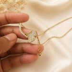 Pearl Fan Tassel Pendant Necklace