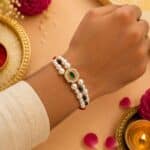 Emerald Pearl Royale Rakhi