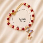 Rudraksha & Ruby Butterfly Rakhi Lumba Set - Image 3