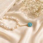Azure Daisy Pearl Phone Charm - Image 3