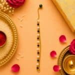Emerald Pearl Royale Rakhi & Lumba Set - Image 2