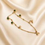 Emerald Heart Cascade Bracelet