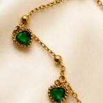 Emerald Heart Cascade Bracelet - Image 3