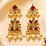 Ruby Kundan Pearl Rani Haar Set - Image 3