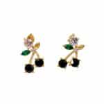Midnight Garden Crystal Earrings - Image 2