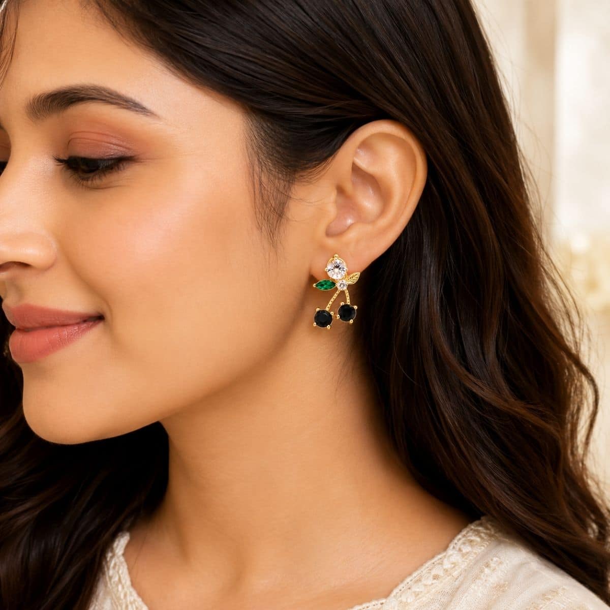 35 Midnight Garden Crystal Earrings - Image 1