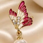 Ruby Flutter Pearl Earrings - Image 2