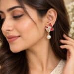 Ruby Flutter Pearl Earrings
