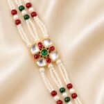 Royal Panchratna Pearl Kundan Bracelet - Image 3