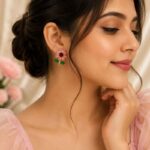 Blooming Ruby Floral Earrings
